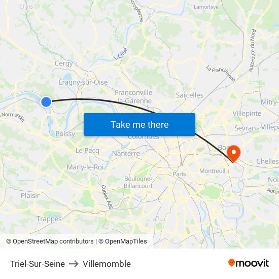 Triel-Sur-Seine to Villemomble map