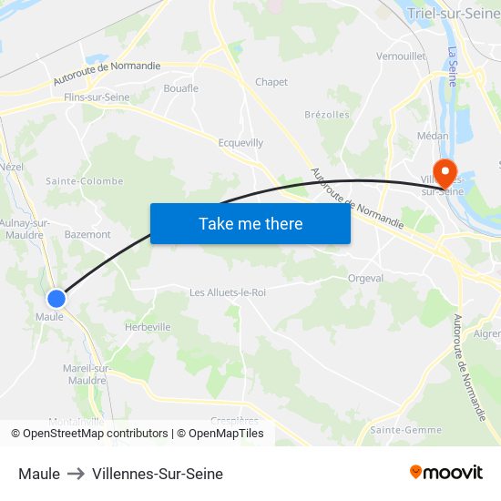 Maule to Villennes-Sur-Seine map
