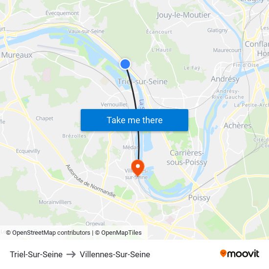 Triel-Sur-Seine to Villennes-Sur-Seine map