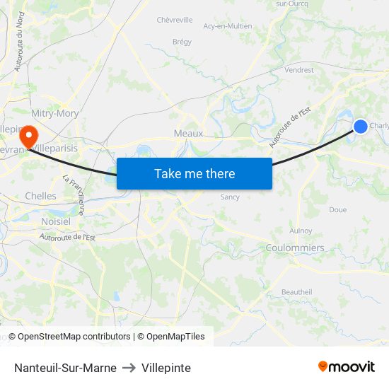 Nanteuil-Sur-Marne to Villepinte map