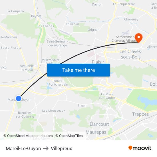 Mareil-Le-Guyon to Villepreux map