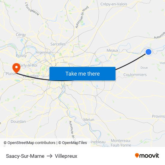 Saacy-Sur-Marne to Villepreux map