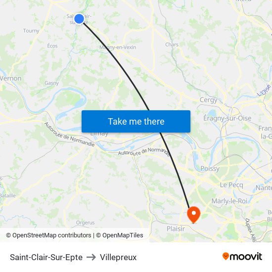Saint-Clair-Sur-Epte to Villepreux map