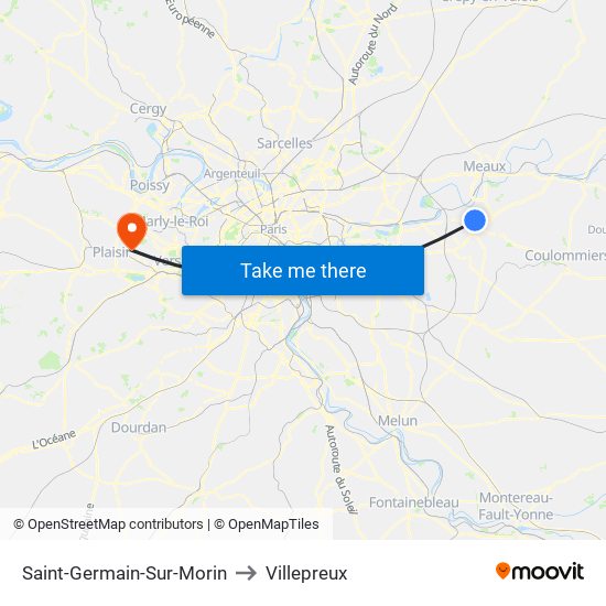 Saint-Germain-Sur-Morin to Villepreux map
