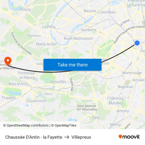 Chaussée D'Antin - la Fayette to Villepreux map