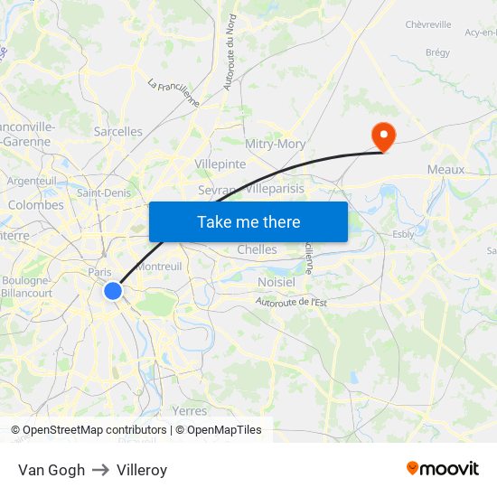 Van Gogh to Villeroy map