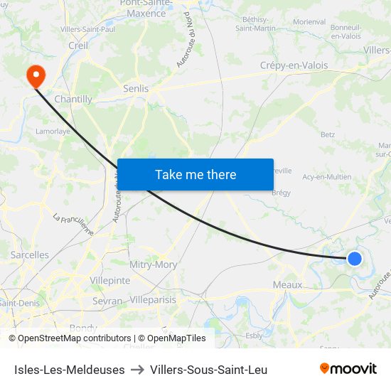 Isles-Les-Meldeuses to Villers-Sous-Saint-Leu map