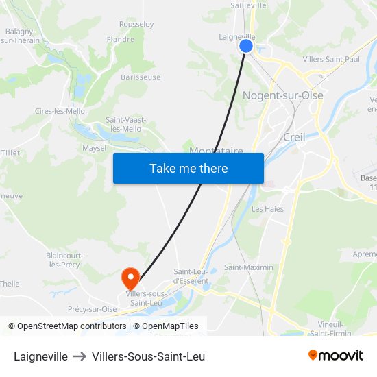 Laigneville to Villers-Sous-Saint-Leu map