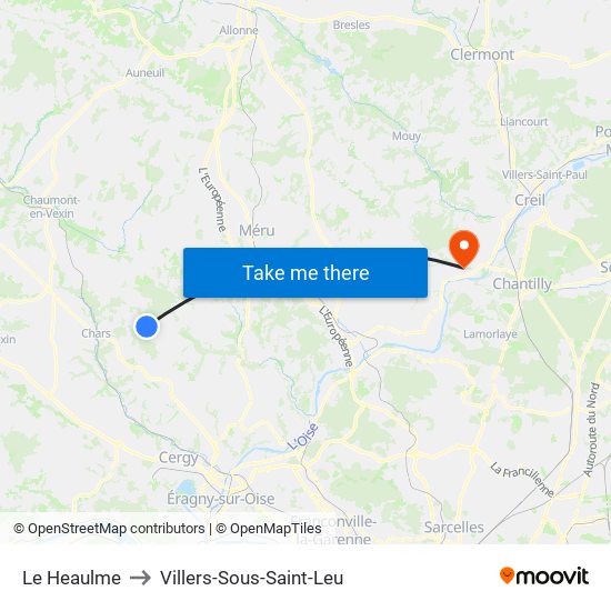 Le Heaulme to Villers-Sous-Saint-Leu map