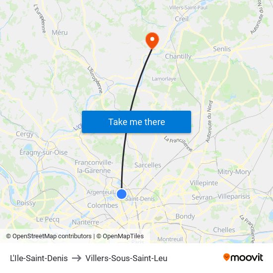L'Ile-Saint-Denis to Villers-Sous-Saint-Leu map