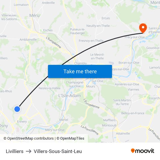 Livilliers to Villers-Sous-Saint-Leu map