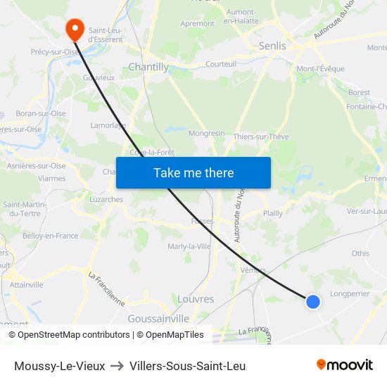 Moussy-Le-Vieux to Villers-Sous-Saint-Leu map