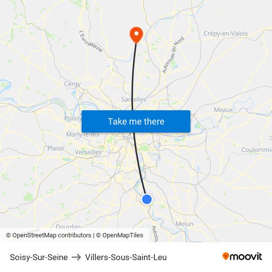 Soisy-Sur-Seine to Villers-Sous-Saint-Leu map