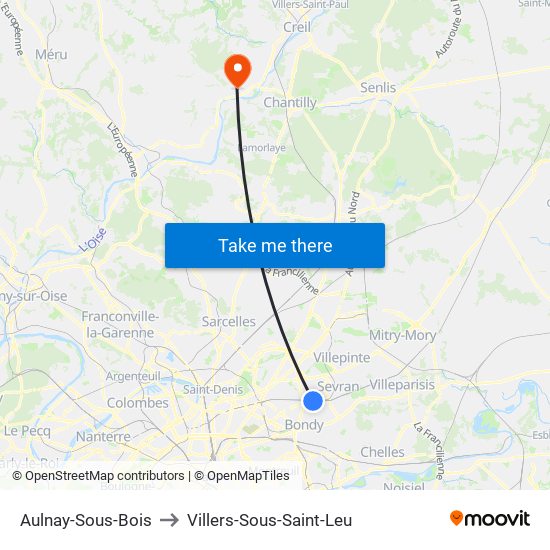 Aulnay-Sous-Bois to Villers-Sous-Saint-Leu map