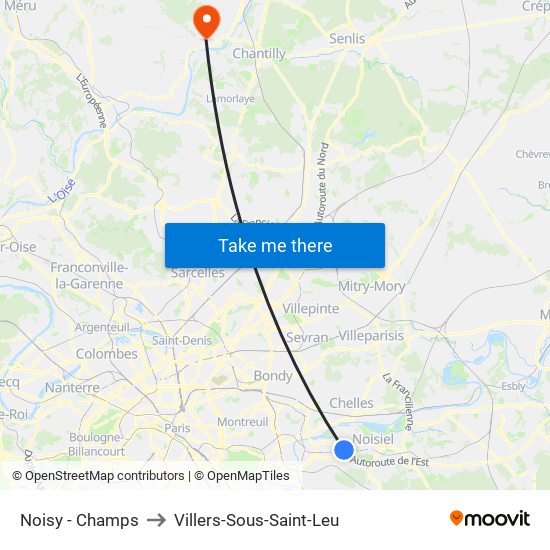 Noisy - Champs to Villers-Sous-Saint-Leu map