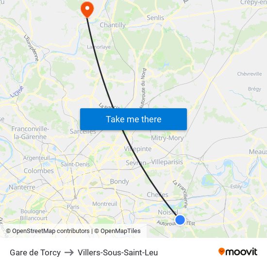 Gare de Torcy to Villers-Sous-Saint-Leu map