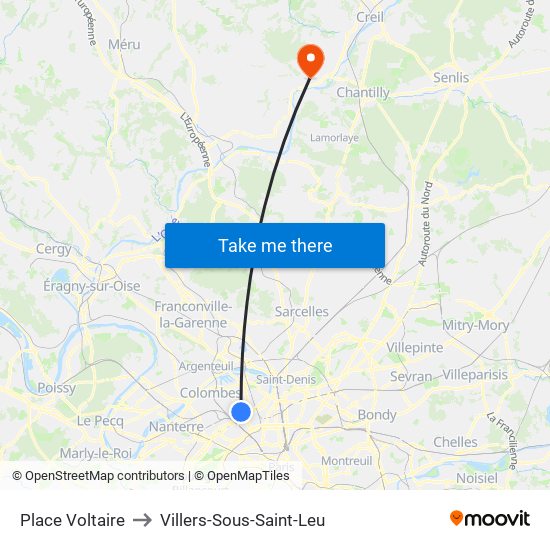 Place Voltaire to Villers-Sous-Saint-Leu map