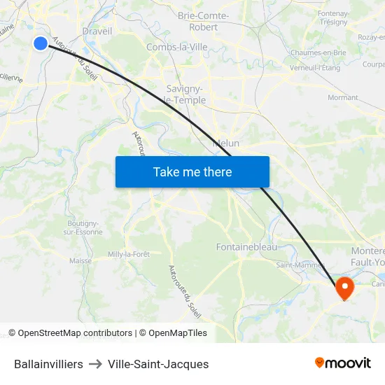 Ballainvilliers to Ville-Saint-Jacques map