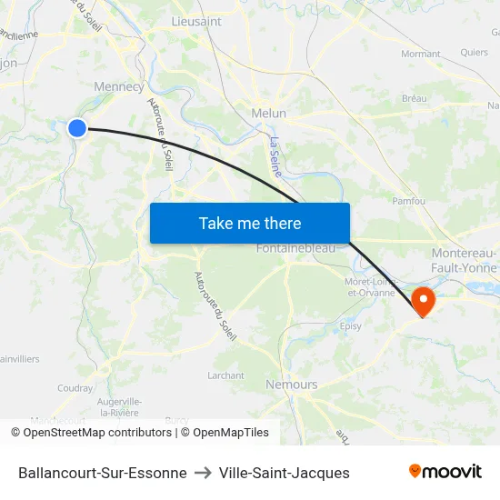 Ballancourt-Sur-Essonne to Ville-Saint-Jacques map
