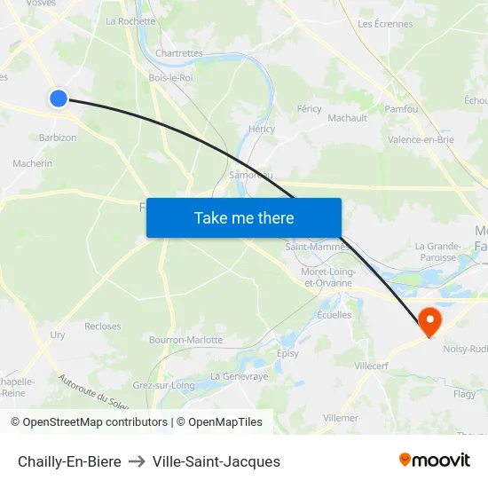 Chailly-En-Biere to Ville-Saint-Jacques map