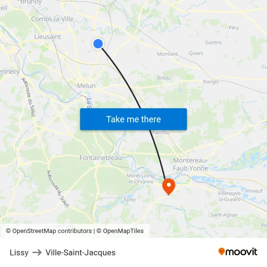 Lissy to Ville-Saint-Jacques map