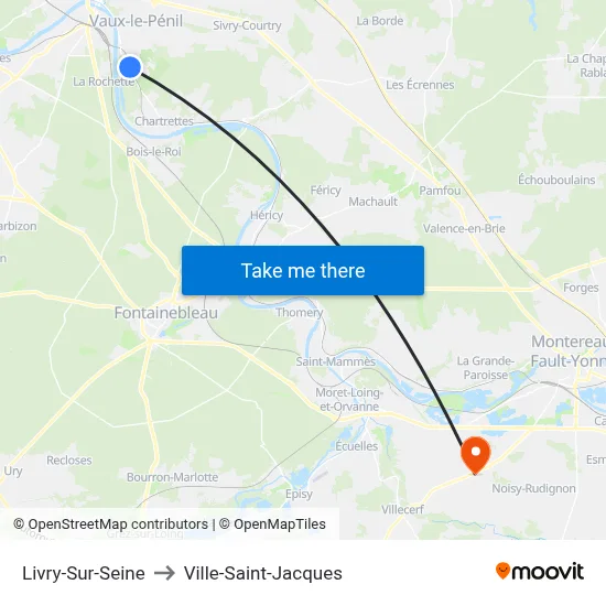 Livry-Sur-Seine to Ville-Saint-Jacques map
