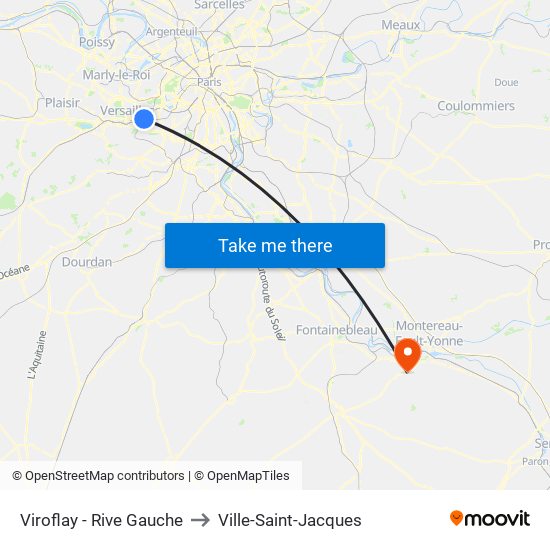 Viroflay - Rive Gauche to Ville-Saint-Jacques map