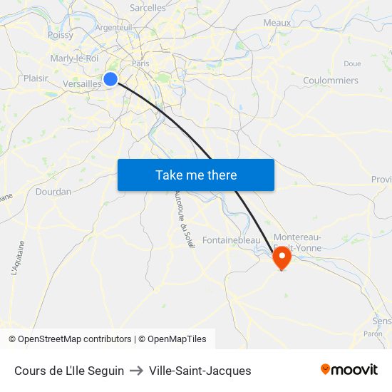 Cours de L'Ile Seguin to Ville-Saint-Jacques map