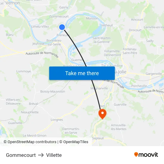 Gommecourt to Villette map