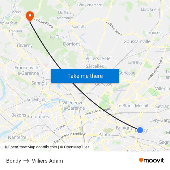 Bondy to Villiers-Adam map