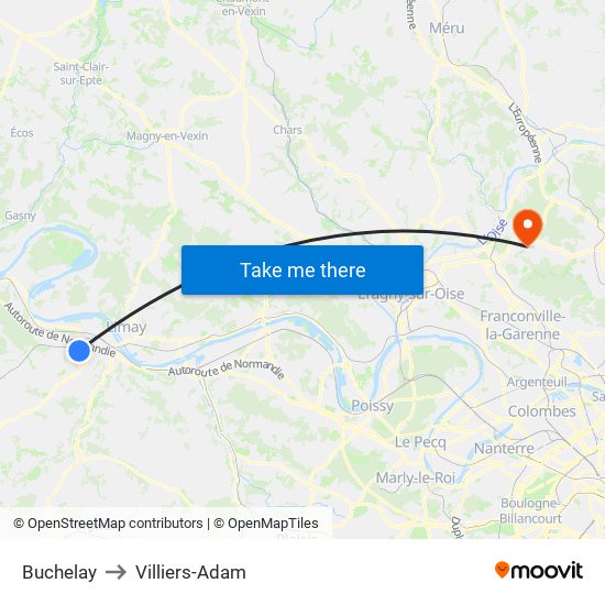 Buchelay to Villiers-Adam map