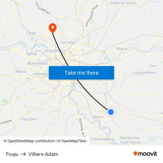 Fouju to Villiers-Adam map
