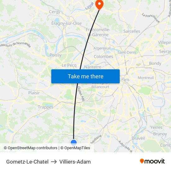 Gometz-Le-Chatel to Villiers-Adam map