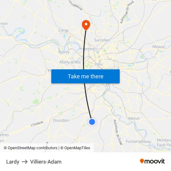 Lardy to Villiers-Adam map