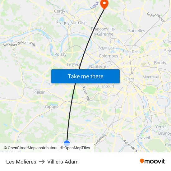Les Molieres to Villiers-Adam map