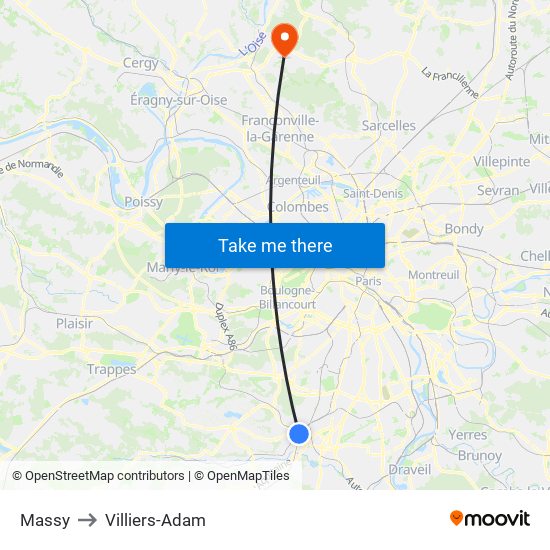Massy to Villiers-Adam map