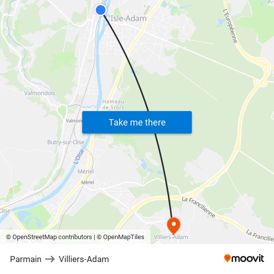 Parmain to Villiers-Adam map
