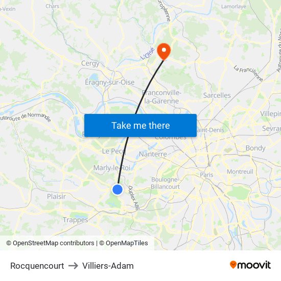 Rocquencourt to Villiers-Adam map