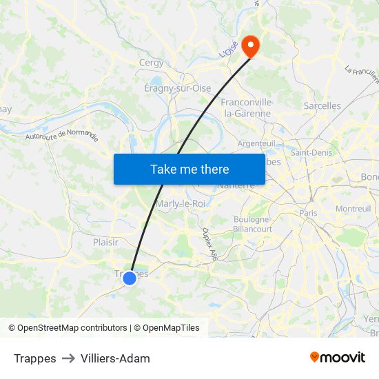 Trappes to Villiers-Adam map