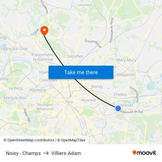 Noisy - Champs to Villiers-Adam map