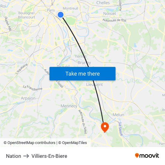 Nation to Villiers-En-Biere map