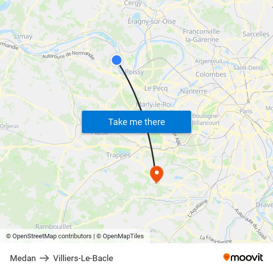 Medan to Villiers-Le-Bacle map