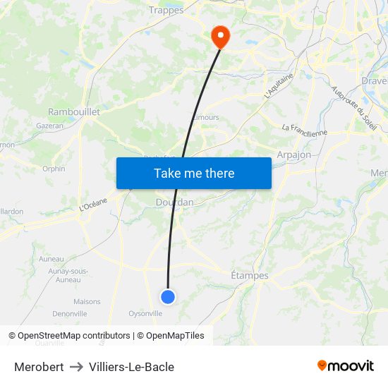 Merobert to Villiers-Le-Bacle map