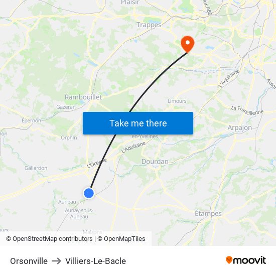 Orsonville to Villiers-Le-Bacle map