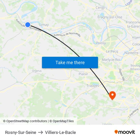 Rosny-Sur-Seine to Villiers-Le-Bacle map