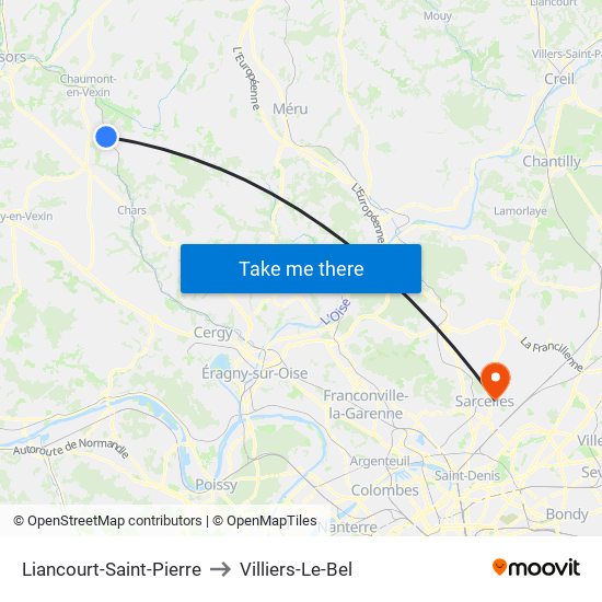 Liancourt-Saint-Pierre to Villiers-Le-Bel map
