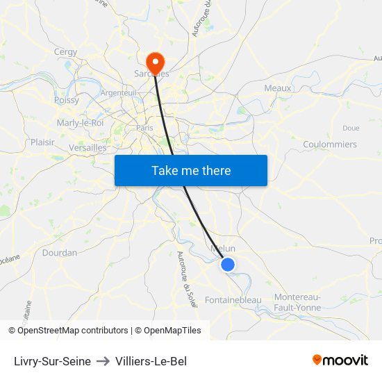 Livry-Sur-Seine to Villiers-Le-Bel map