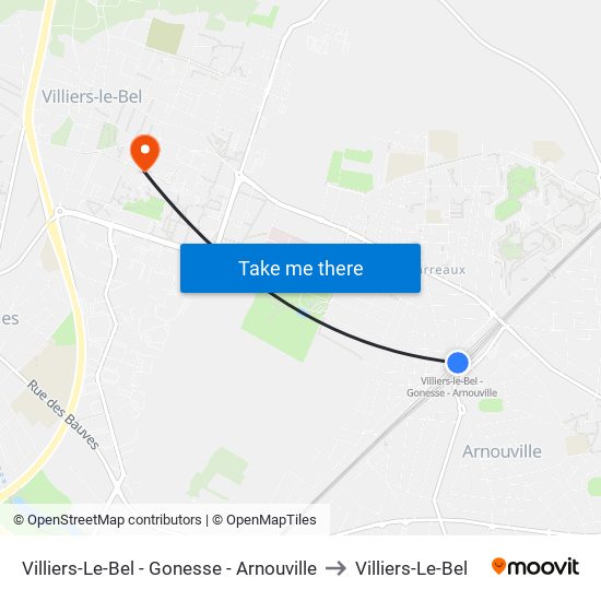 Villiers-Le-Bel - Gonesse - Arnouville to Villiers-Le-Bel map