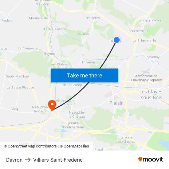 Davron to Villiers-Saint-Frederic map