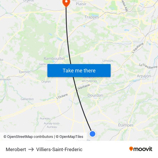 Merobert to Villiers-Saint-Frederic map